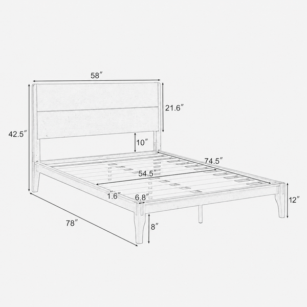RESTORA Japanese Joinery Bamboo Bed Frame - Signature Full Size