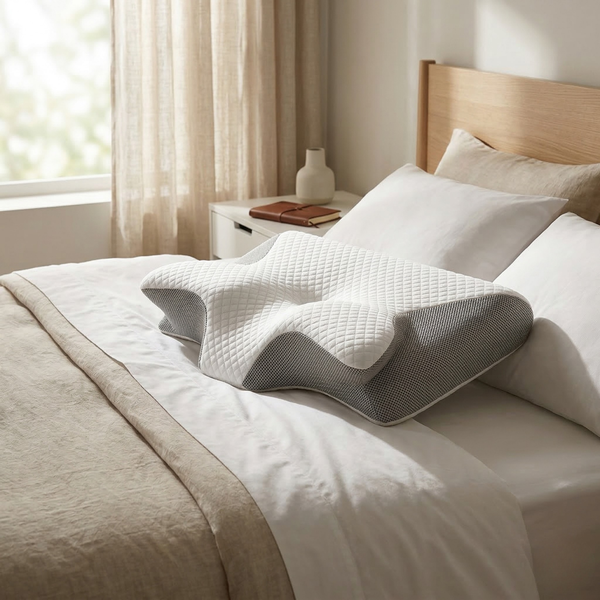 RESTORA Ergonomic Cervical Neck Support Pillow – Memory Foam