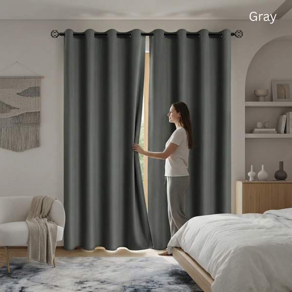 RESTORA Blackout Sleep Curtains – Privacy Drapes for a Darker, More Restful Bedroom (100cm)