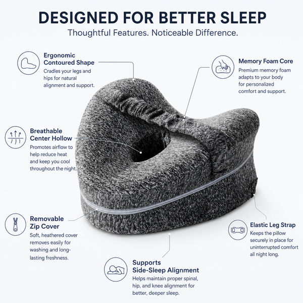 RESTORA Contour Side Sleeper Leg Pillow