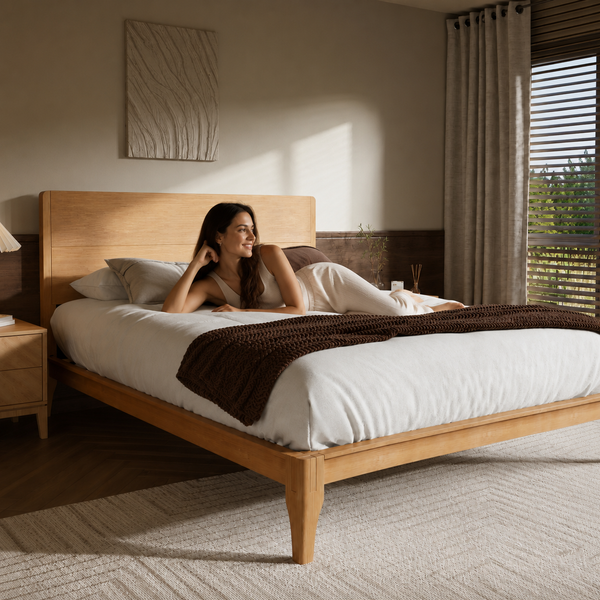 RESTORA Japanese Joinery Bamboo Bed Frame - Signature Full Size