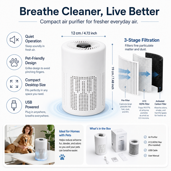 RESTORA PureAir Mini Bedroom Purifier