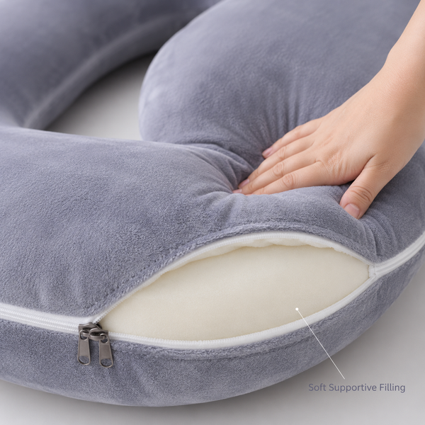 RESTORA Contour Maternity Body Pillow – Full Body Comfort Pillow