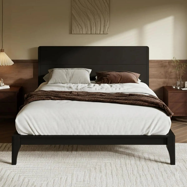 RESTORA Queen Japanese Joinery Bamboo Bed Frame - Signature Edition with Headboard