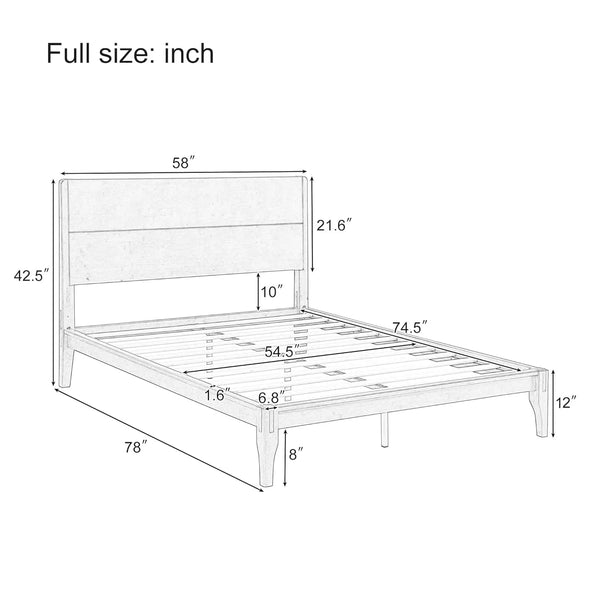 RESTORA Japanese Joinery Bamboo Bed Frame - Signature Full Size