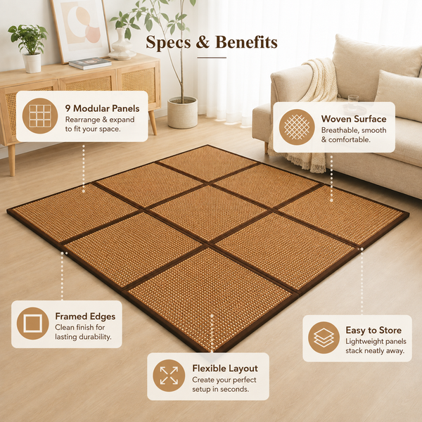 RESTORA Modular Japanese Tatami Floor Mat
