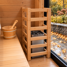 RESTORA Black Outdoor Sauna with Electric Heater – 4–6 Person