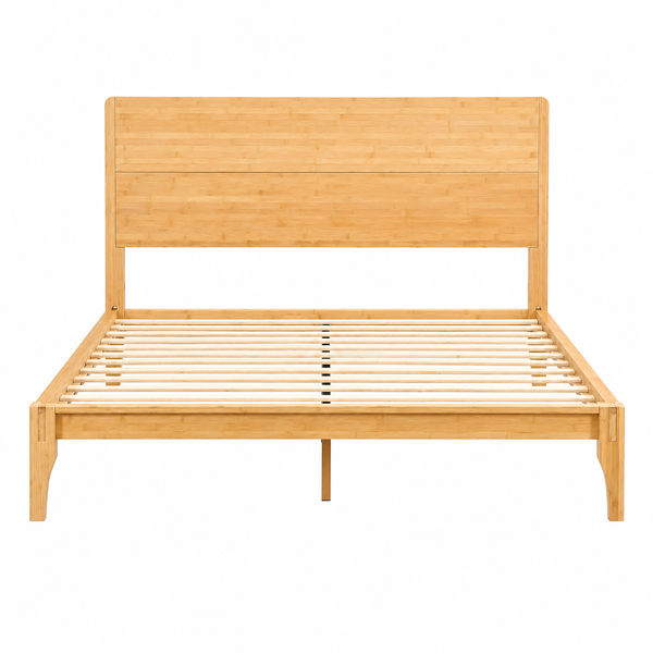 RESTORA Queen Japanese Joinery Bamboo Bed Frame - Signature Edition with Headboard