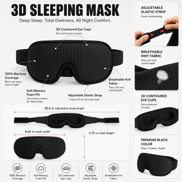 RESTORA 3D Padded Sleep Mask