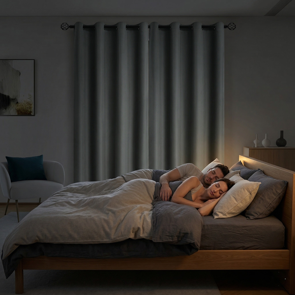 RESTORA Blackout Sleep Curtains – Privacy Drapes for a Darker, More Restful Bedroom (100cm)