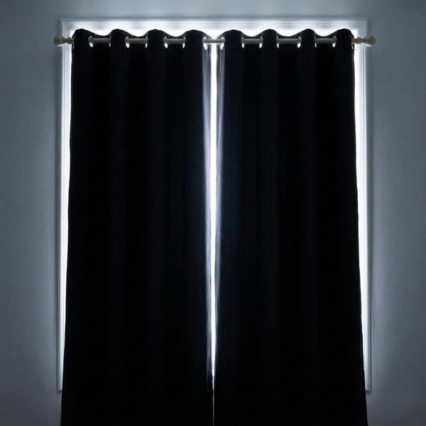 RESTORA Blackout Sleep Curtains – Privacy Drapes for a Darker, More Restful Bedroom (100cm)