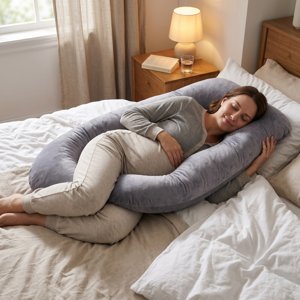 RESTORA contour maternity pillow lifestyle image