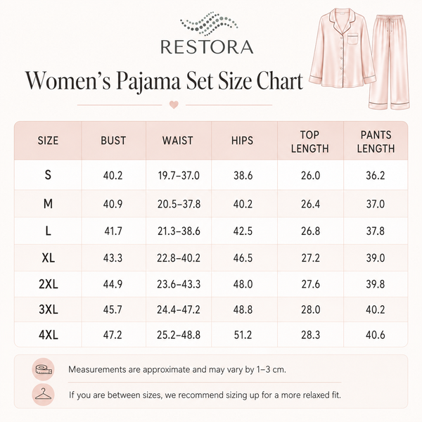 RESTORA Women's Satin Lounge Pajama Set