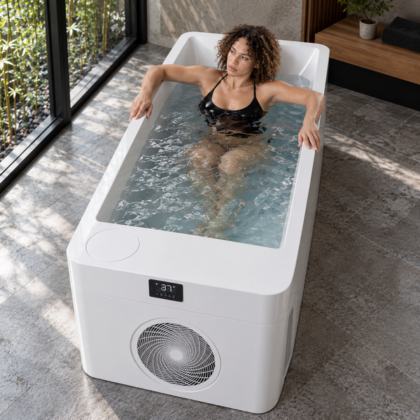 RESTORA All-in-One Cold Plunge Tub with Built-In Cooling – White