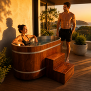 RESTORA Red Cedar Full Body Cold Plunge - with Chiller and Insulated Cover