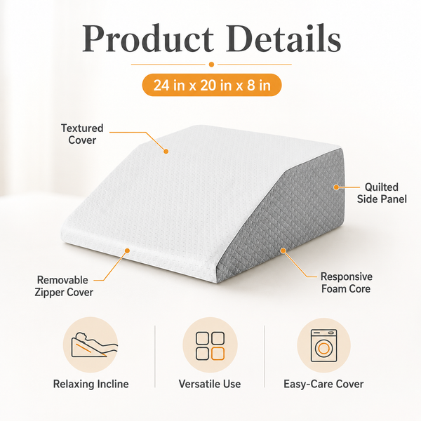 RESTORA Incline Pillow for Back Comfort