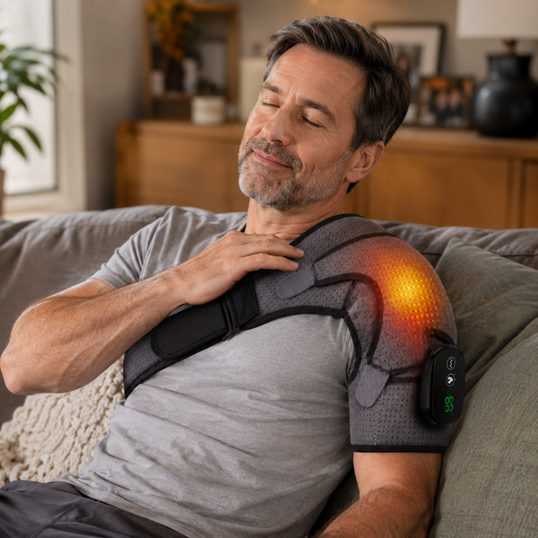 RESTORA Heated Shoulder Wrap with Massage Panel
