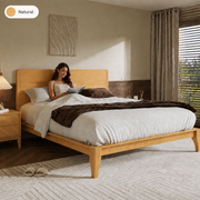 RESTORA Queen Japanese Joinery Bamboo Bed Frame - Signature Edition with Headboard
