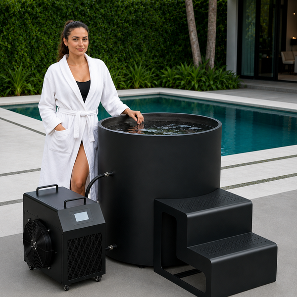 RESTORA Cold Plunge Tub with 1HP Chiller - Stainless Steel
