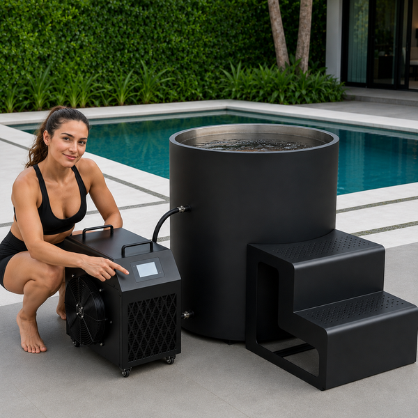 RESTORA Cold Plunge Tub with 1HP Chiller - Stainless Steel
