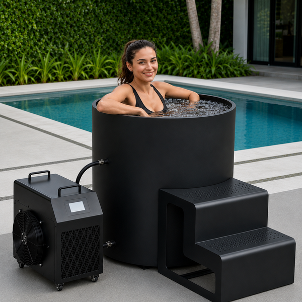 RESTORA Cold Plunge Tub with 1HP Chiller - Stainless Steel