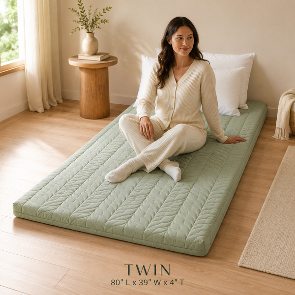 RESTORA Floor Futon Mattress - 4 Inch Thick