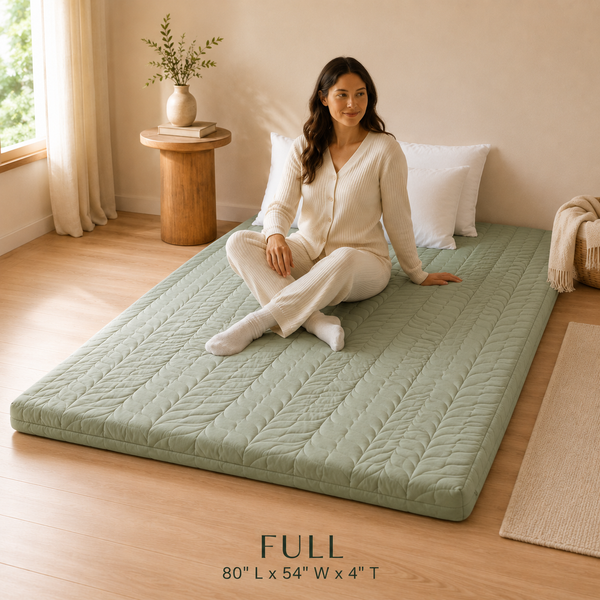 RESTORA Floor Futon Mattress - 4 Inch Thick