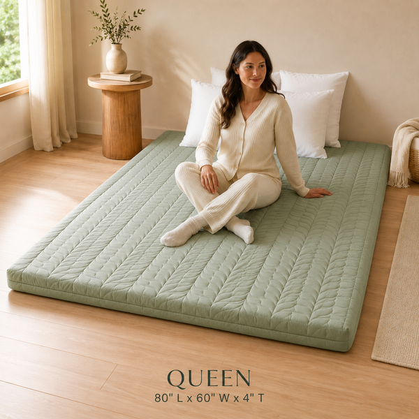 RESTORA Floor Futon Mattress - 4 Inch Thick
