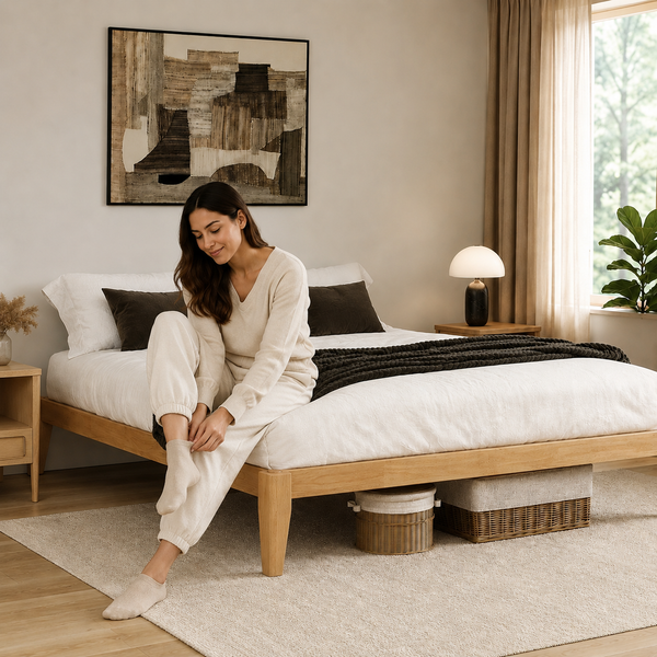 RESTORA Japanese Joinery Solid Wood Platform Bed Frame - Signature Queen Sized Collection