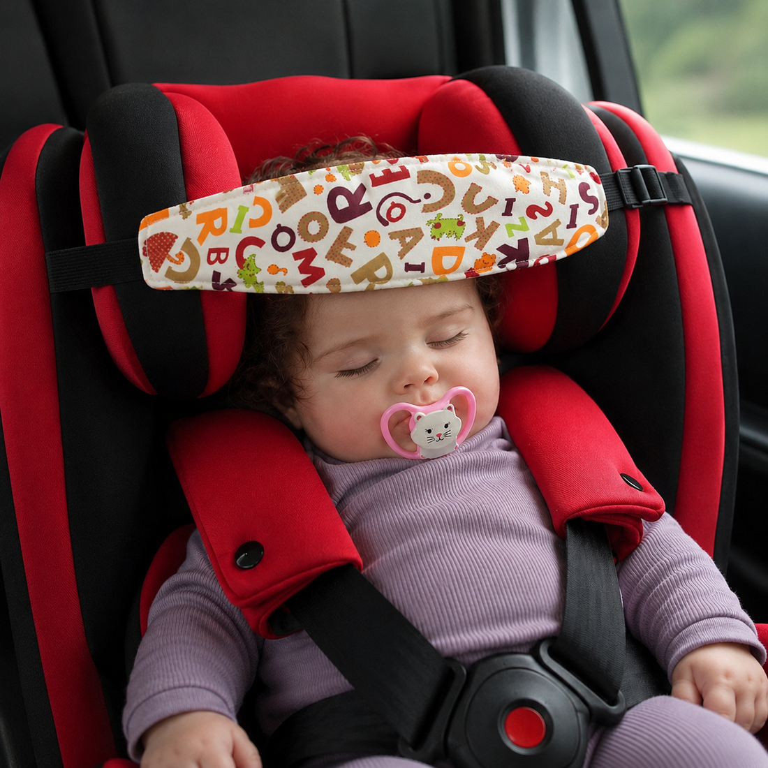 RESTORA infant head support band in car seat