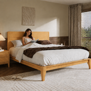 RESTORA Queen Japanese Joinery Bamboo Bed Frame - Signature Edition with Headboard