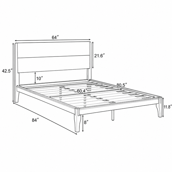 RESTORA Queen Japanese Joinery Bamboo Bed Frame - Signature Edition with Headboard