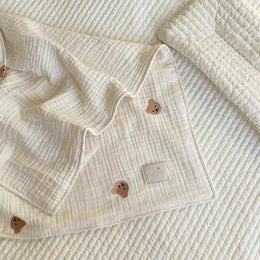RESTORA Baby Cotton Blanket Embroidered