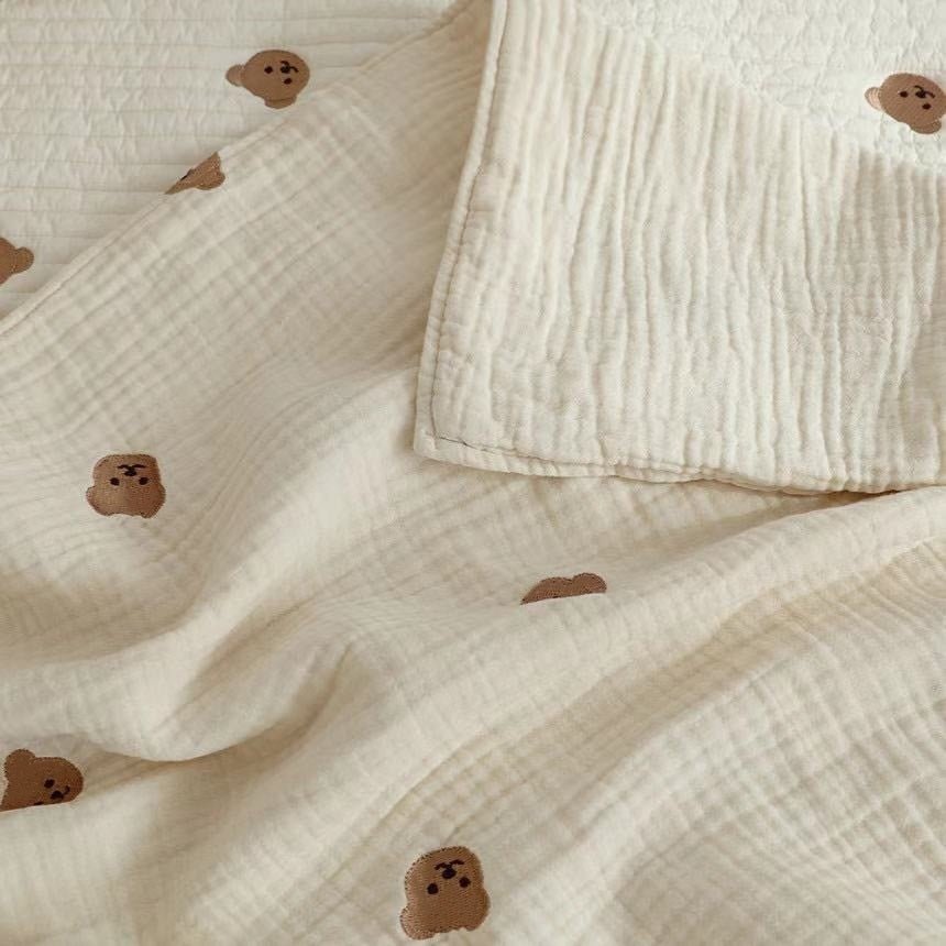 RESTORA Baby Cotton Blanket Embroidered