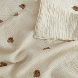RESTORA Baby Cotton Blanket Embroidered